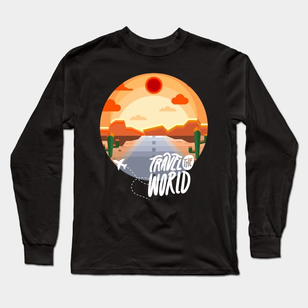 Adventure is worthwhile Explore the world travel lover summer holidays vacation Long Sleeve T-Shirt by BoogieCreates